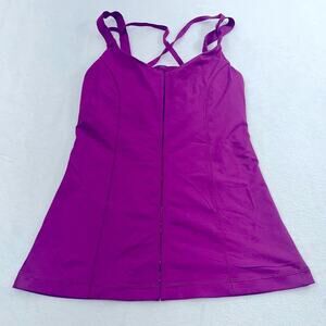 Lululemon Purple 4 Shelf Bra Tank Sexy Strappy Back